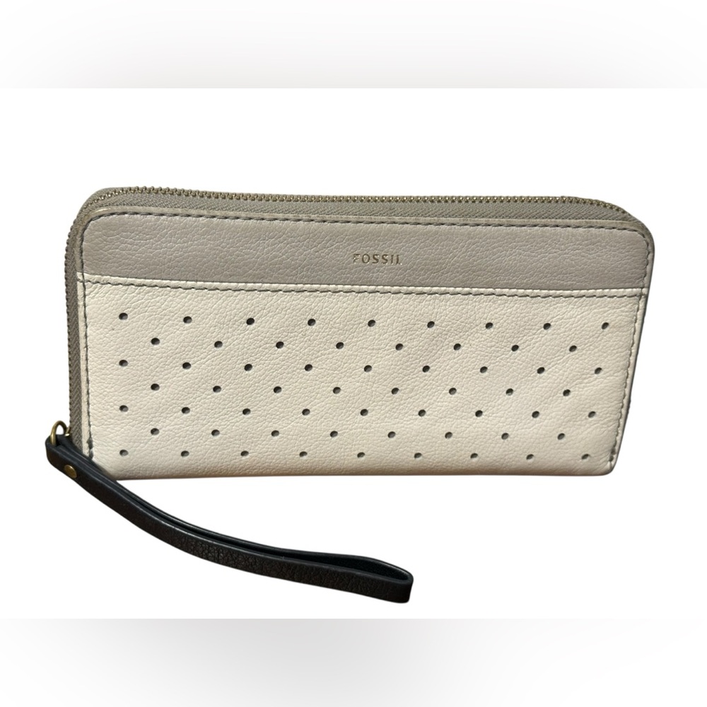 Fossil Black and White Polka Dot Wallet - Picture 11 of 11